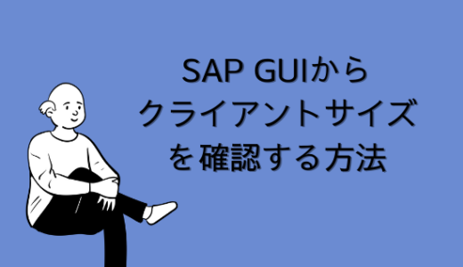 【SAP】GUIからクライアントのサイズを確認する方法【2パターン】