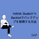 【SAP】HANA StudioからBackintでバックアップを取得する方法