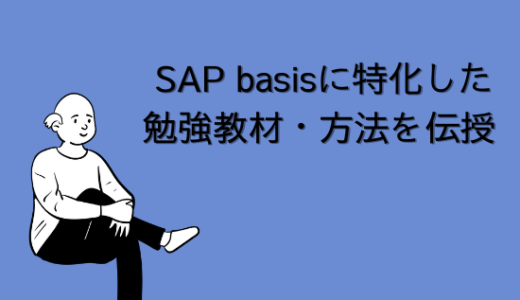 【SAP】SAP Basisに特化した勉強教材・方法を伝授します【Basis】
