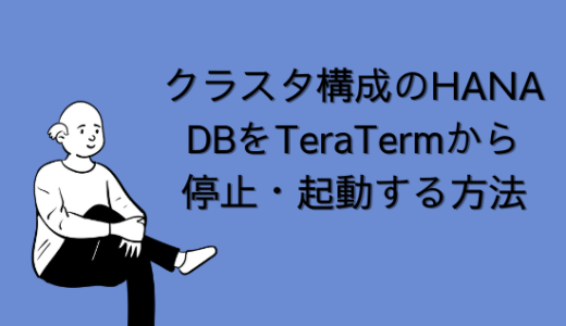 【SAP】クラスタ構成のHANA DBをTeraTermから停止・起動する方法【basis】