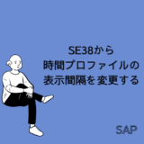 【SAP】Tr-cd SE38から時間プロファイルの表示間隔を変更する方法【basis】