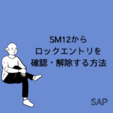 【SAP】Tr-cd:SM12からロックエントリを確認・解除する方法【Tips】