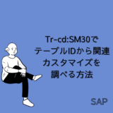 【SAP】Tr-cd:SM30でテーブルIDから関連カスタマイズを調べる方法【Tips】